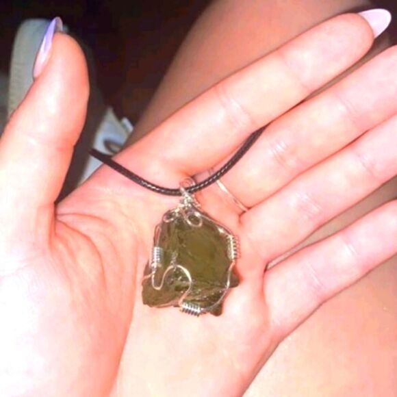 Hand CRAFTED Pyrite Chakra Vibrations stone necklace - Picture 6 of 10